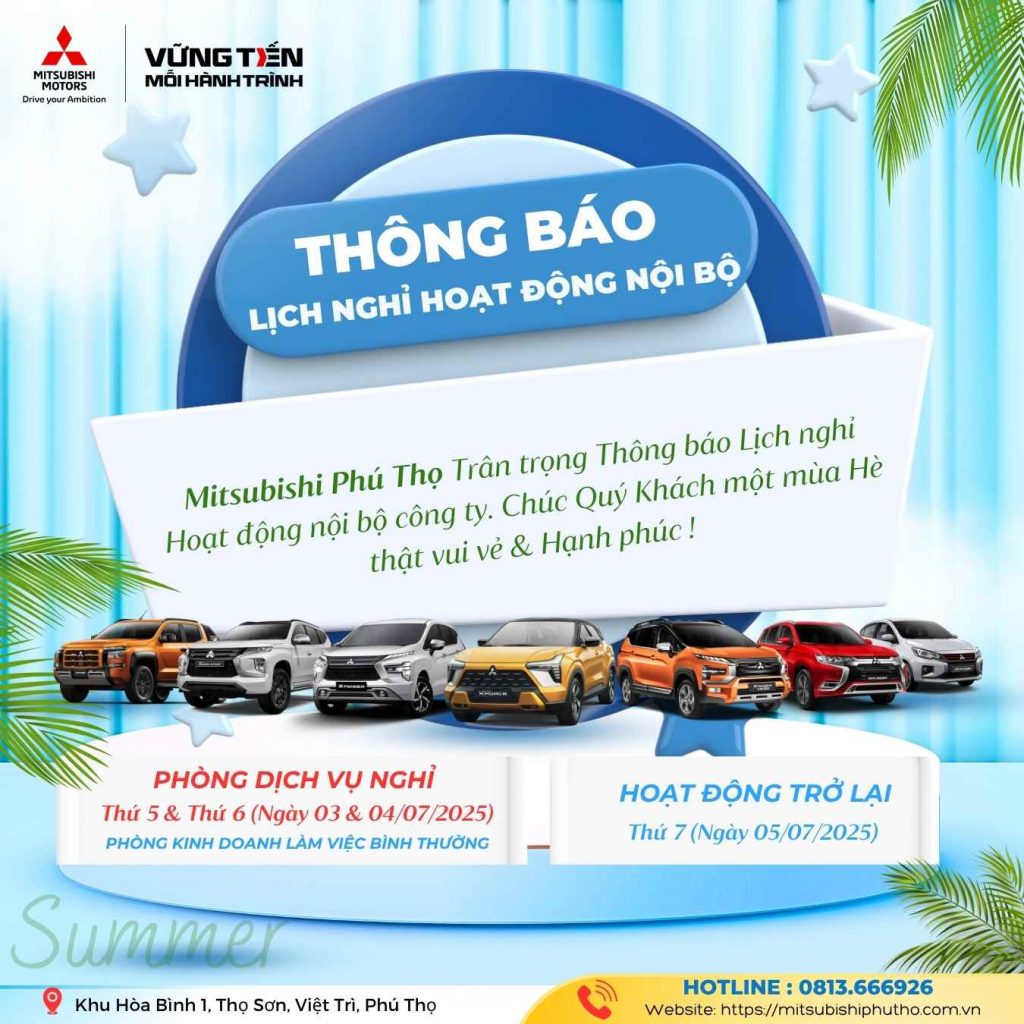 📣 THÔNG BÁO LỊCH NGHỈ HOẠT ĐỘNG NỘI BỘ NGÀY 03&04/07/2025