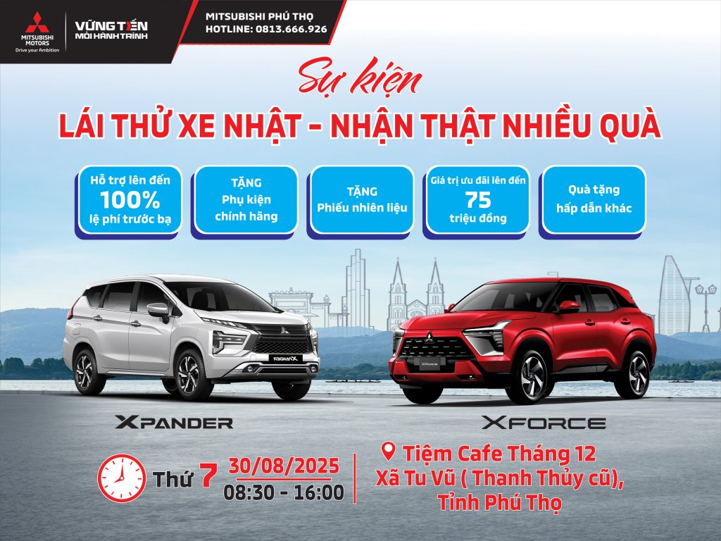 Lái thử xe cùng Mitsubishi Phú Thọ tại xã Thanh Thủy, Tỉnh Phú Thọ